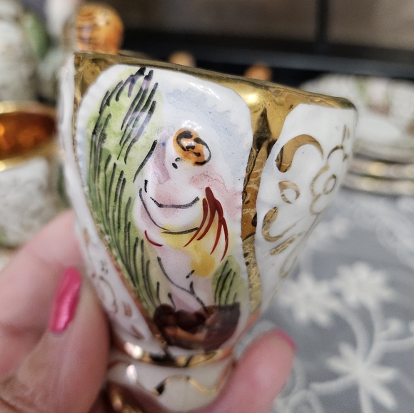 Vintage 1930s/40s porcelain Capodimonte coffee set .Made in Italy, Rare exquisit - Picture 9 of 17